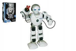 Robot RC FOBOS Bojovník chodící plast 40cm na baterie a USB připojení v krabici