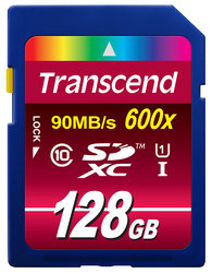 Paměťová karta Transcend SDXC 128GB UHS-I U1 (90MB/s)