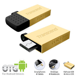 Flash USB Transcend JetFlash 380G 16GB USB 2.0 - zlatý