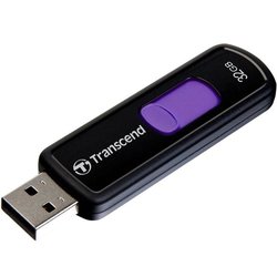 Flash USB Transcend JetFlash 500 32GB USB 2.0 - černý/fialový