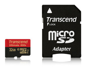 Paměťová karta Transcend MicroSDHC 32GB UHS-I U1 (90MB/s) + adapter