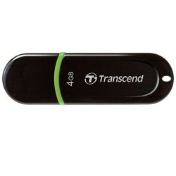 Flash USB Transcend JetFlash 300 4GB USB 2.0 - černý/zelený