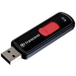 USB Flash Transcend JetFlash 500 4GB USB 2.0 - černý/červený