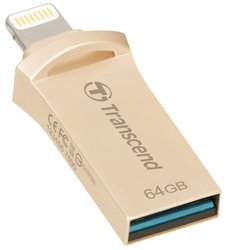 Flash USB Transcend JetDrive Go 500 64GB USB 3.1 - stříbrný