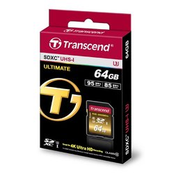 Paměťová karta Transcend SDXC Ultimate 64GB UHS-I U3 (95MB/s)