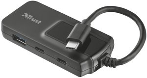 USB Hub Trust USB-C / 2x USB 3.0 + 2x USB-C - černý