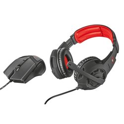 Herní set Trust GXT 784 headset + myš - černý/červený