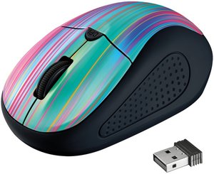 Myš Trust Primo Wireless / optická / 4 tlačítka / 1600dpi - black rainbow