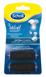 Scholl Velvet Smooth Express Pedi náhradní hlavice Extra drsná s diamantovými krystalky 2ks
