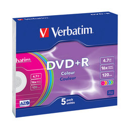 Disk Verbatim DVD+R 4,7GB, 16x, 5ks