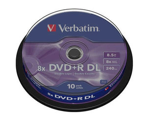 Disk Verbatim DVD+R DualLayer, 8.5GB, 8x, 10-cake