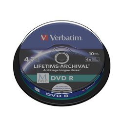 Disk Verbatim DVD-R M-Disc 4,7GB, 4x, printable, 10cake