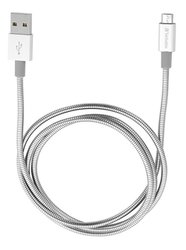 Kabel Verbatim Sync & Charge MicroUSB, 1m, nerezová ocel - stříbrný
