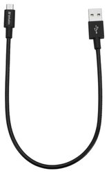 Kabel Verbatim Sync & Charge USB/micro USB, 30cm, nerezová ocel - černý