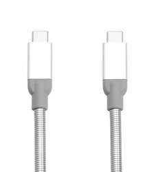Kabel Verbatim USB-C/USB-C, 0,3 m - stříbrný