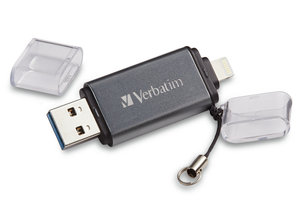 Flash USB Verbatim Store 'n' Go Lightning 32GB USB 3.0 Lightning - šedý