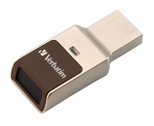 Flash USB Verbatim Fingerprint Secure, 32GB - stříbrný