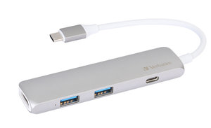 USB Hub Verbatim USB-C ,2x USB 3.0, HDMI - šedý