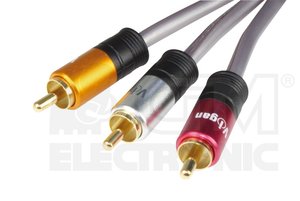 AV Kabel Cinch 3xRCA Cinch (M) / 3xRCA Cinch (M) 3m VIGAN