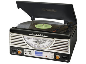 Trevi TT 1062/BK Retro music system,MP3/SD/USB