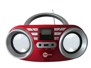 MP man BOOMBOX 64USB/RED Radiopřij.s CDpřehráv.