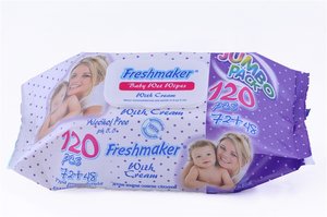 Freshmaker Vlhčené ubrousky jumbo s klipem 120 ks