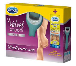 Scholl Elektrický pilník na chodidla Wet & Dry + krém na rozpraskané paty 60 ml dárková sada