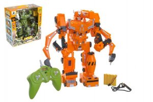 Robot/transformer RC plast 33cm na baterie/USB se zvukem a světlem asst 2 barvy