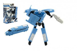 Robot/vlak transformer plast 17cm asst 2 barvy v krabici 21x27x7,5cm