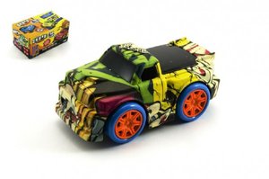 Auto narážecí plast 14cm na baterie se světlem se zvukem v krabičce