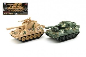 Tank narážecí plast 22cm asst 2 barvy na baterie se zvukem se světlem v krabici