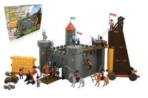 Hrad rytířský plast 115ks s doplňky v krabici 61,5x49x8,5cm