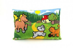 Polštář Moje první zvířátka 32x21cm v sáčku 0+ MPZ