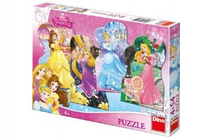 Puzzle Hravé princezny 13x20cm v krabici 33x23x3,5cm