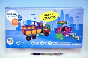 Stavebnice Seva City mini 2 plast 233ks v krabici 31,5x16,5x7,5cm