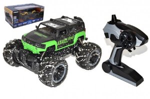 Auto RC terénní plast 25cm na dálkové ovládání+bateriový pack+USB asst 2 barvy v