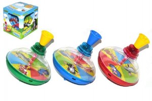 Káča/Vlk Krtek točící plast průměr 13cm se zvukem v krabičce 24m+